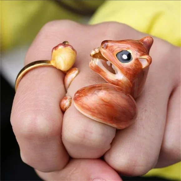 🦌 3-Piece Adjustable Deer & Antler Stacking Rings Set ✨ Cute Gift - Picture 5 of 11